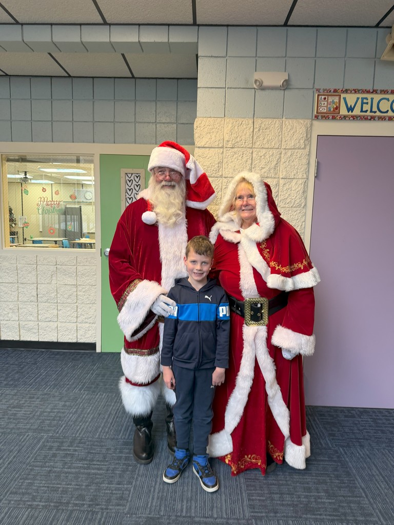 Student with Santa