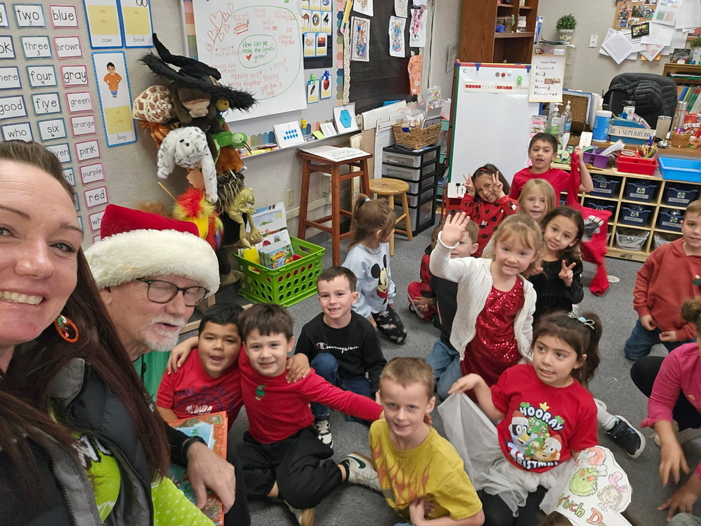 Guest Reader in a kindergarten class