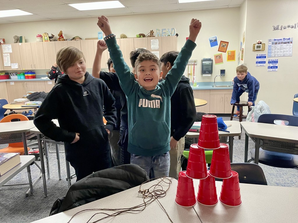 Happiness from students winning