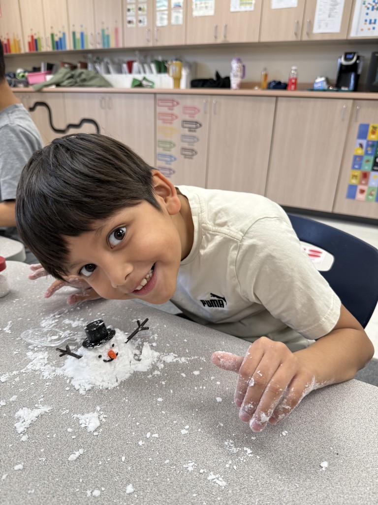 Melted Snowman with smiling student