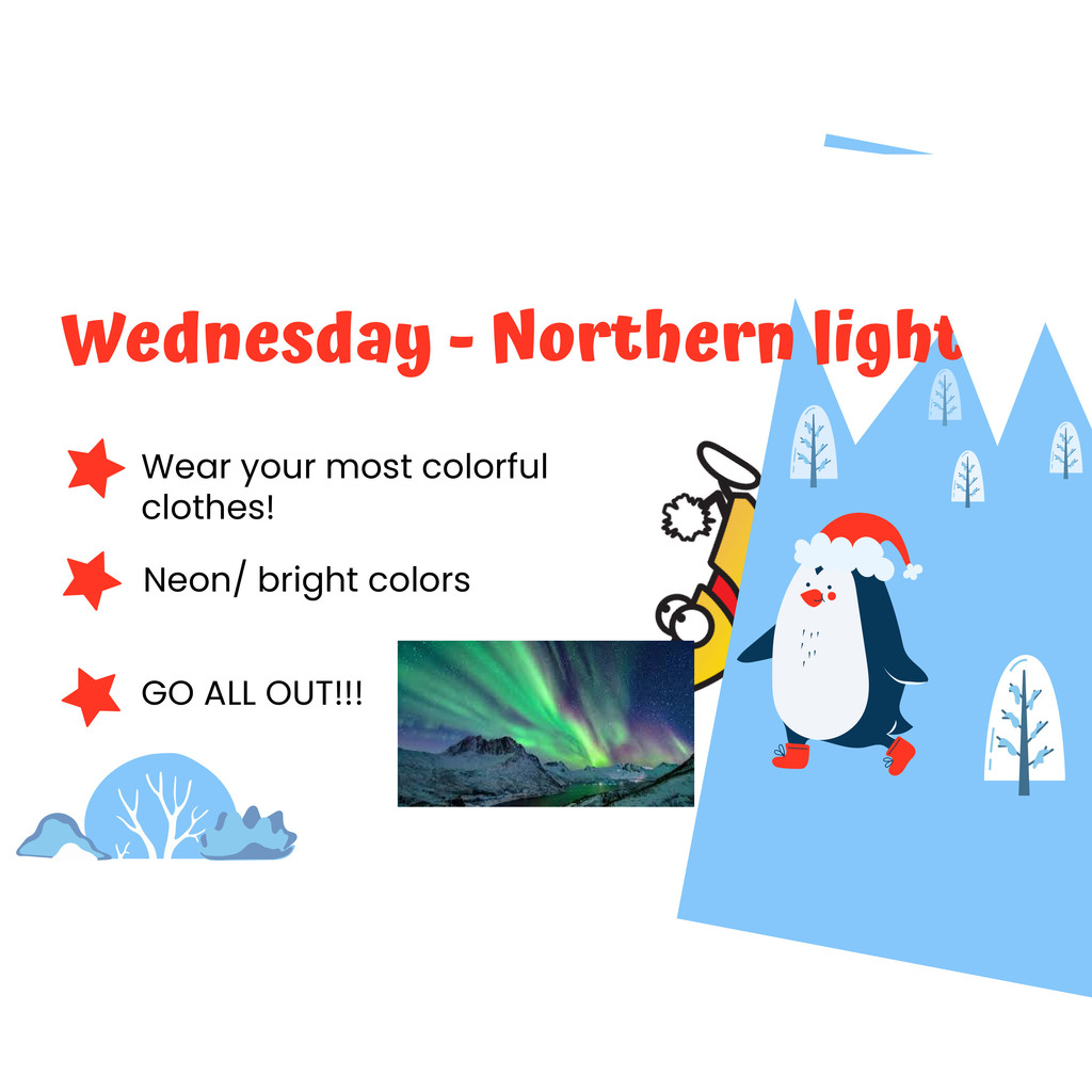 Wednesday Northern Lights:  Neon/Bright colors