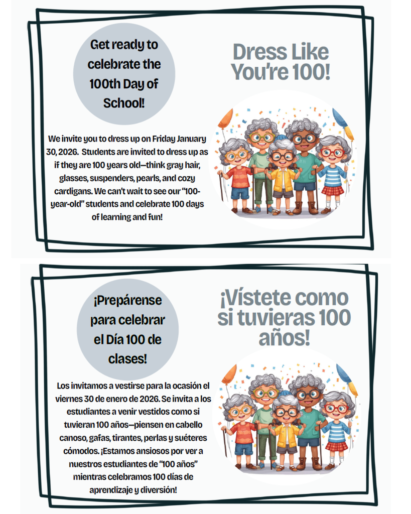 100th Day of School Flyer