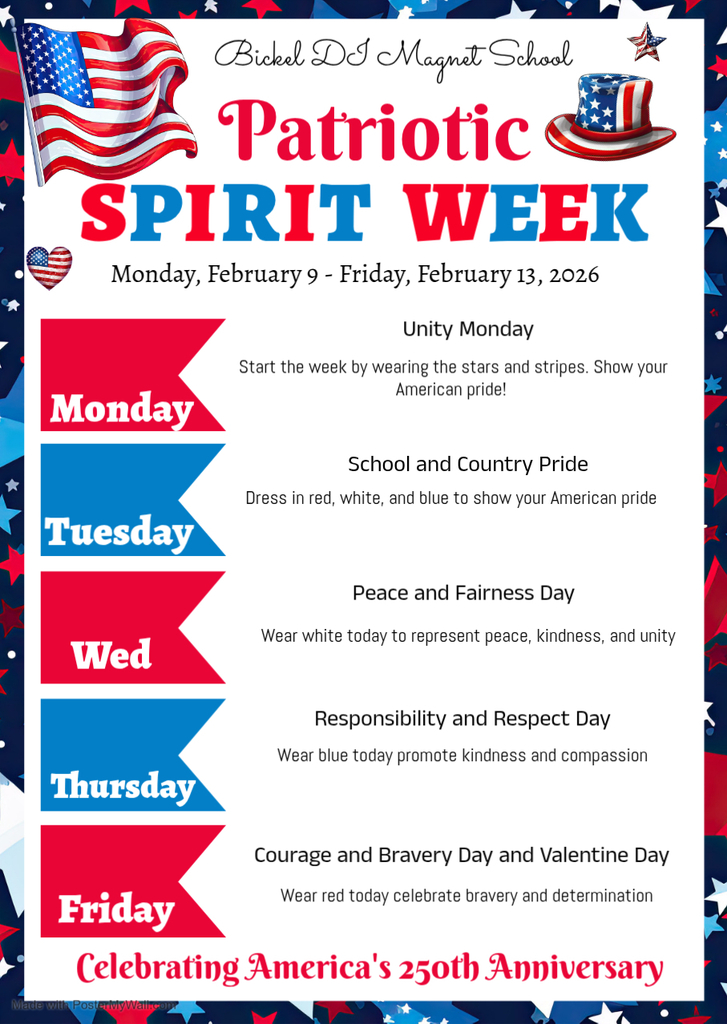 Flyer for Patriotic Spririt week