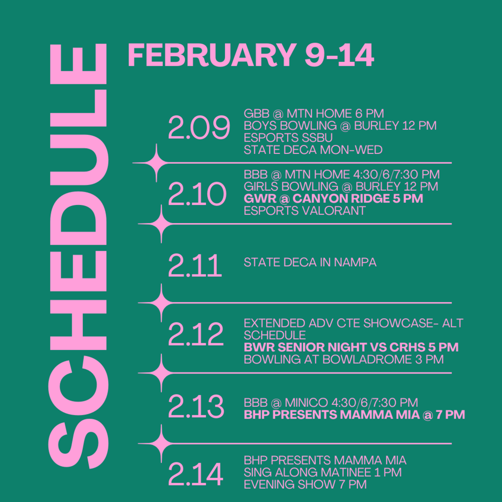 Schedule February 9-14
