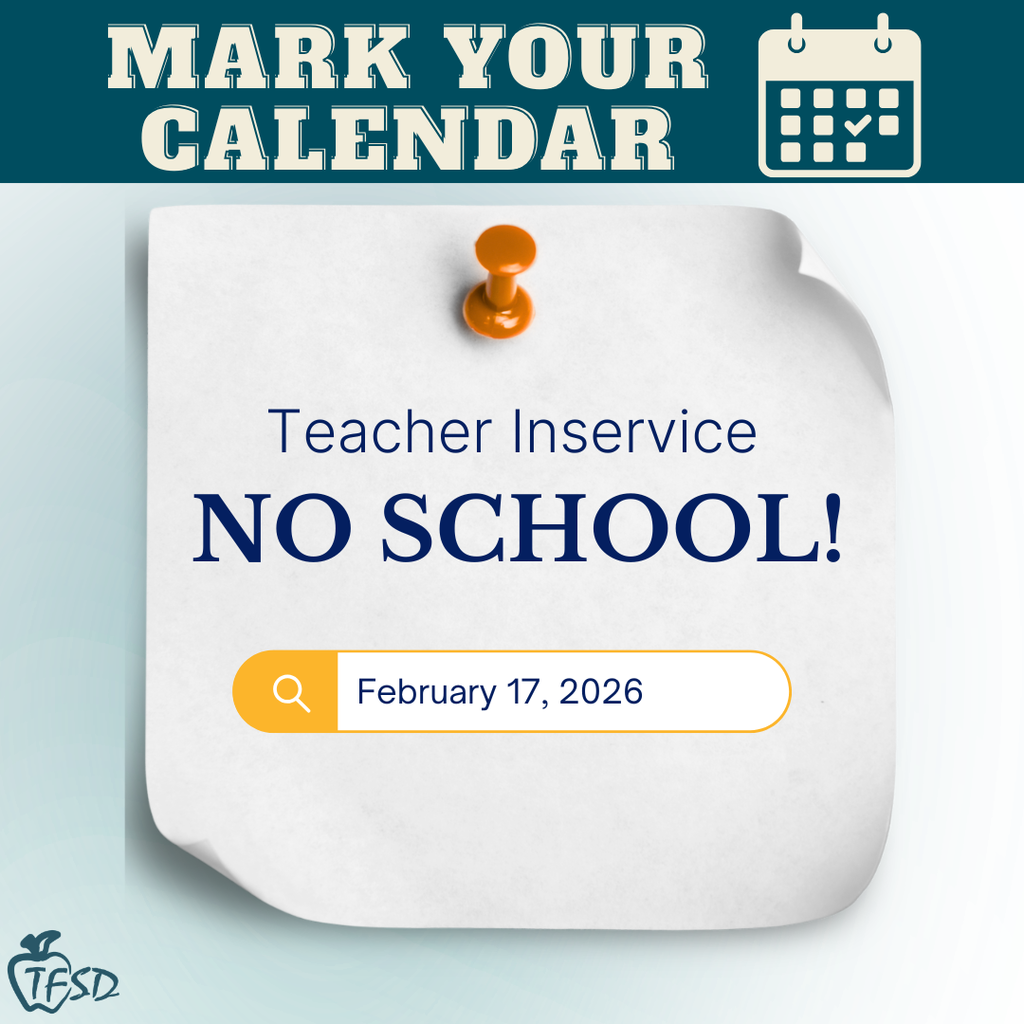 flyer  stating there is no school on February 17th