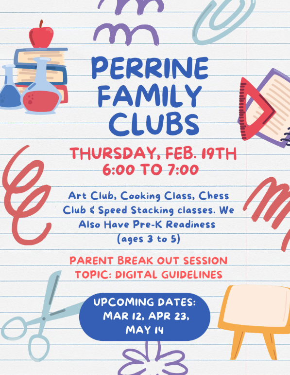 Flyer for February Family Club Night