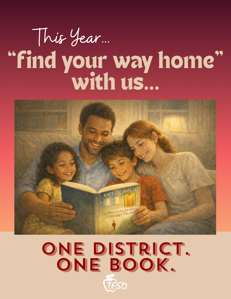 This Year... "Find your way home" with us... ONE DISTRICT. ONE BOOK.