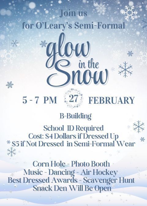 Glow in the Snow Dance Flyer