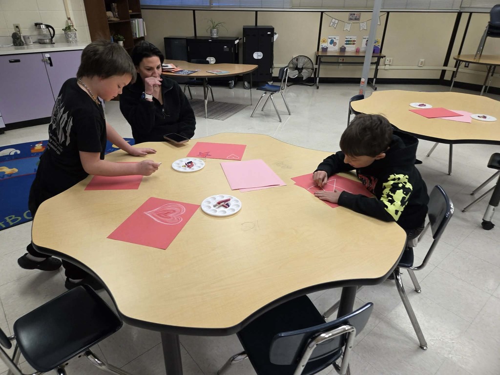 Family using chalk pastels