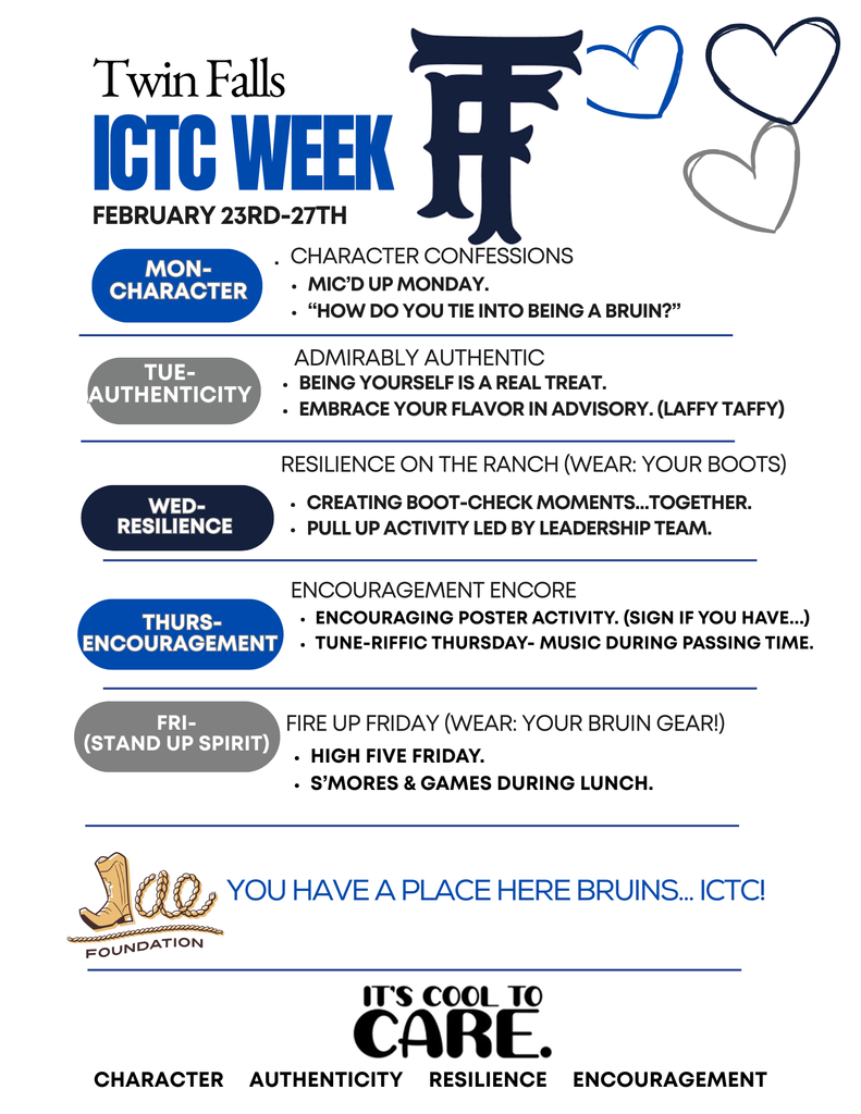 Twin Falls ICTC Week February 23rd-27th