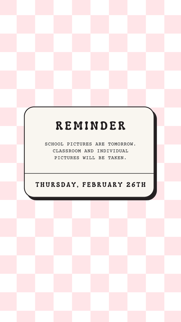Reminder Flyer for Picture Day