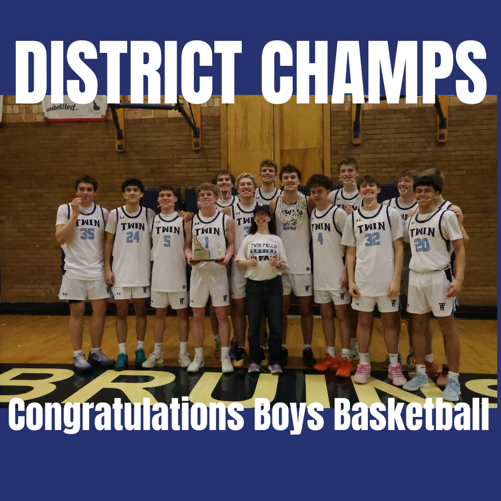 District Champs Congratulations Boys Basketball