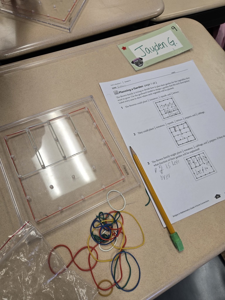 Students working with fractions