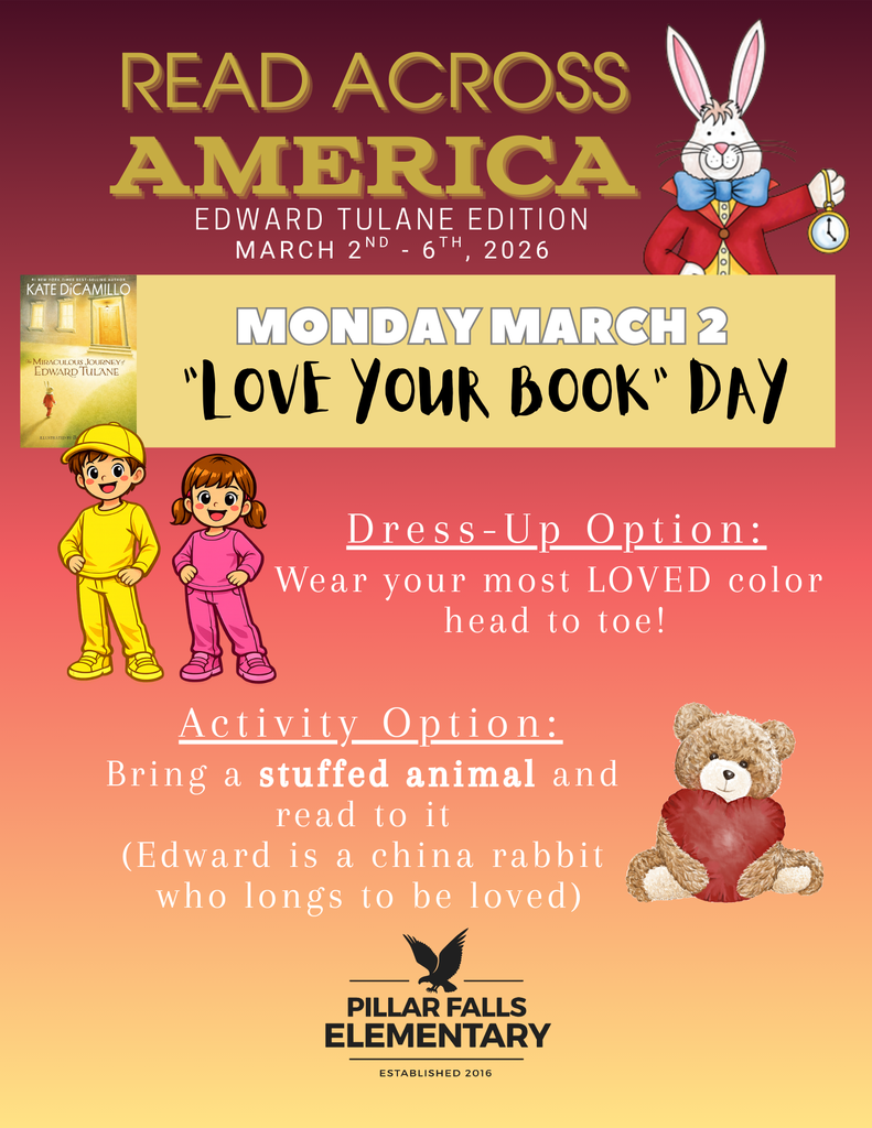 books and kids and rabbits and news about the dress up day on Monday