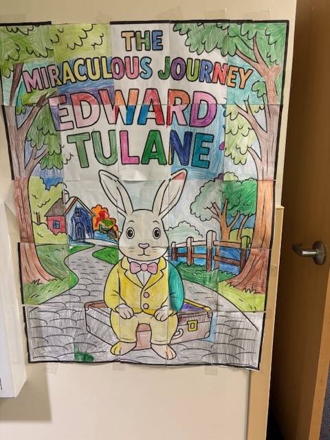 student created coloring poster of Edward Tulane