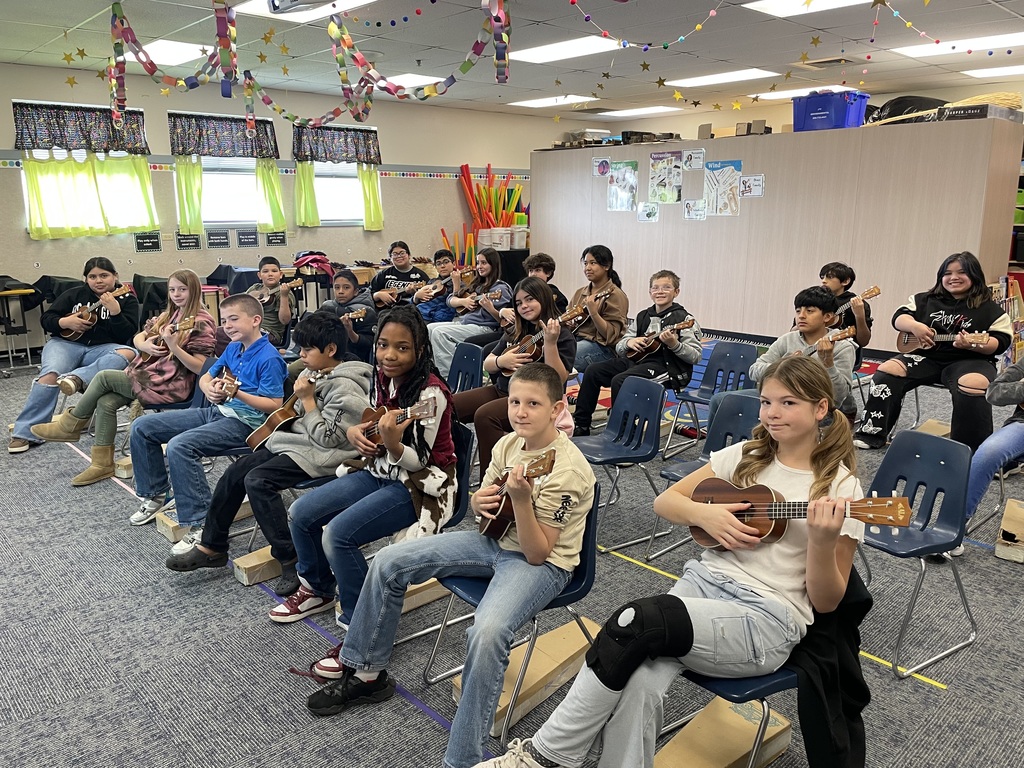 Students playing instruments