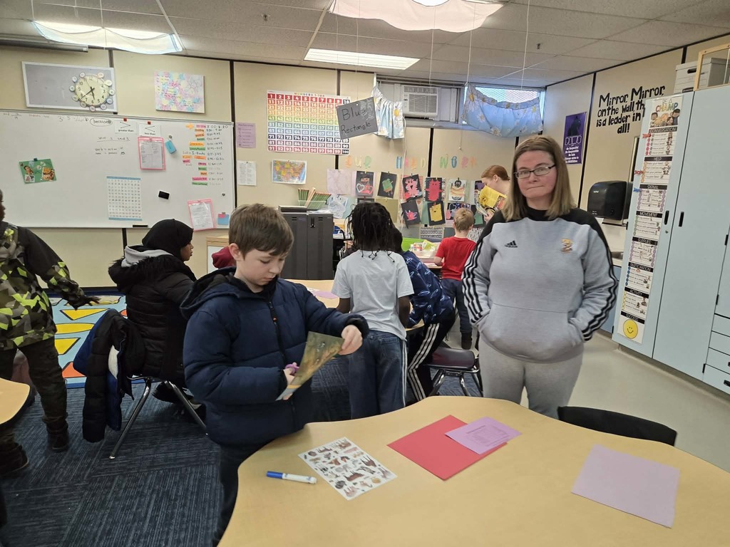 Families make a collage