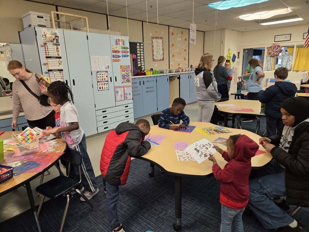 Families make a collage