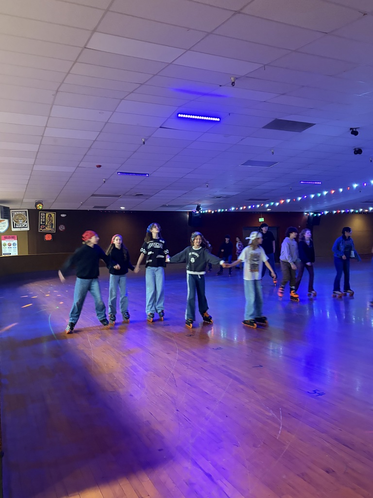 Students roller skating