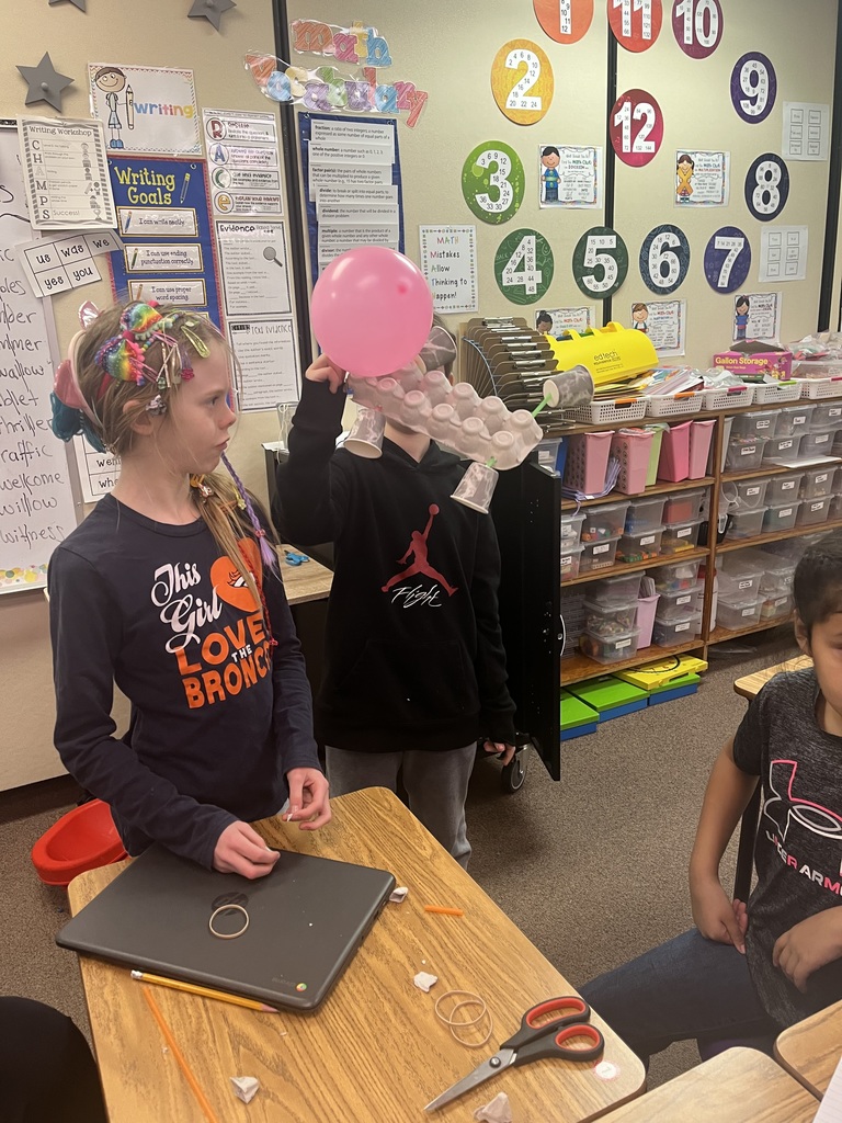 Students built models to learn about forces.