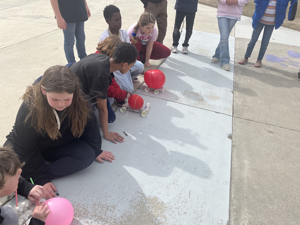 Students built models to learn about forces.