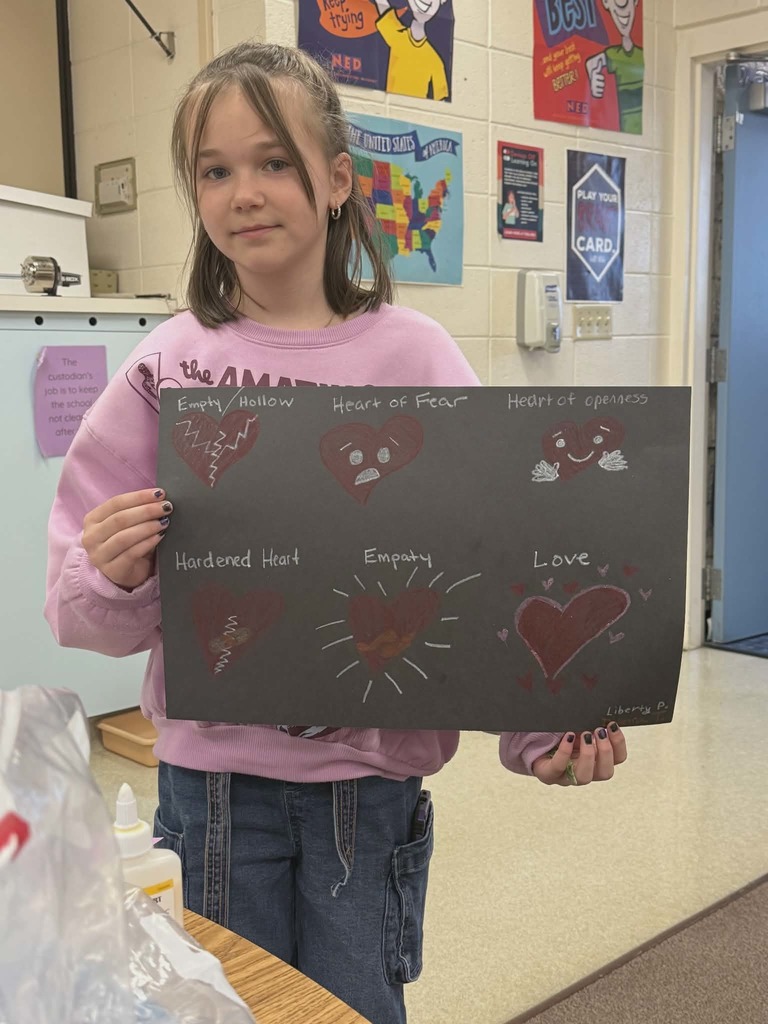 Students make the stages of Edward's heart.