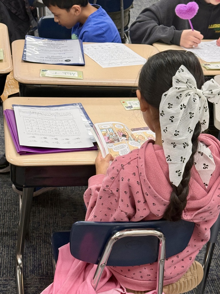 Student reading independently