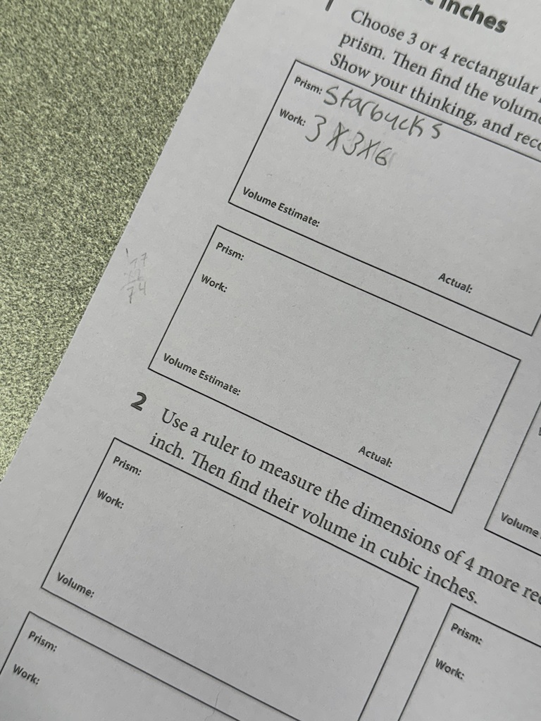 Measuring Boxes with Cubic Units