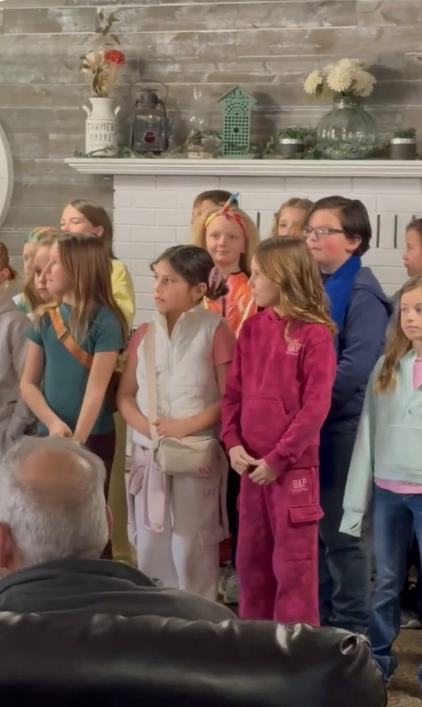 kids singing at retirement home