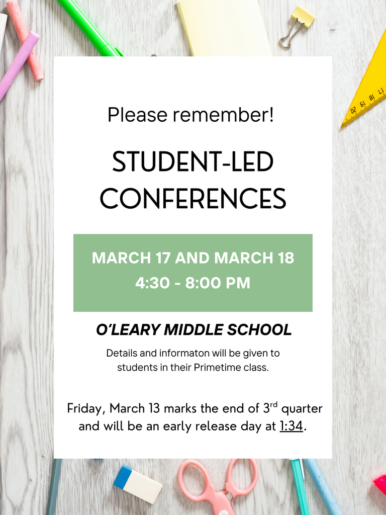 Student led conferences flyer