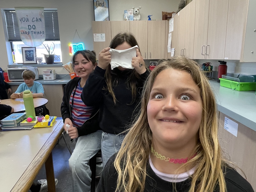 Group of students with slime