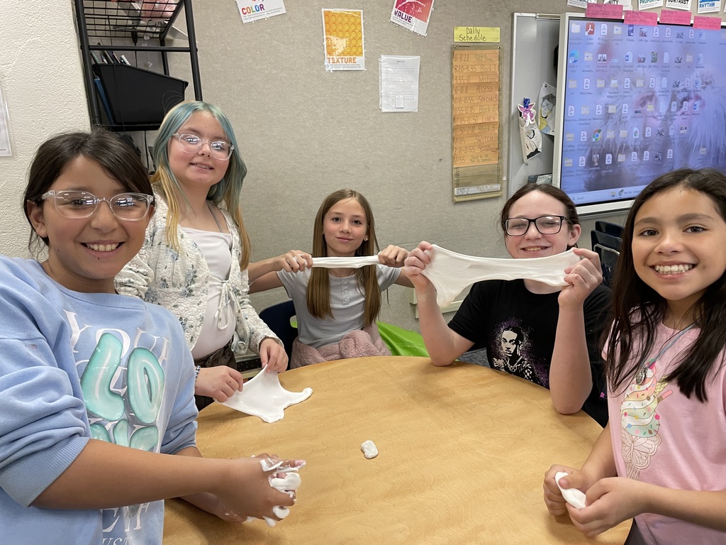 Group of students with slime