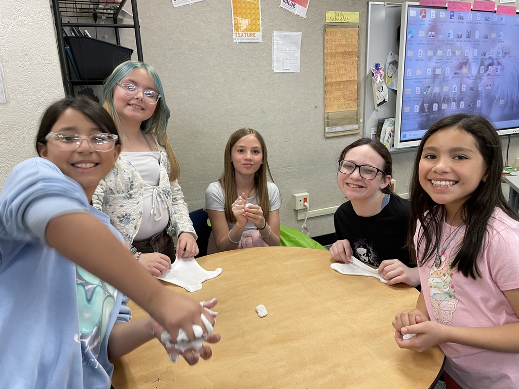 Group of students with slime
