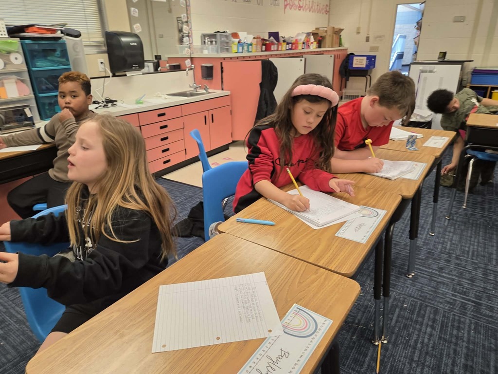 3rd graders write summaries.