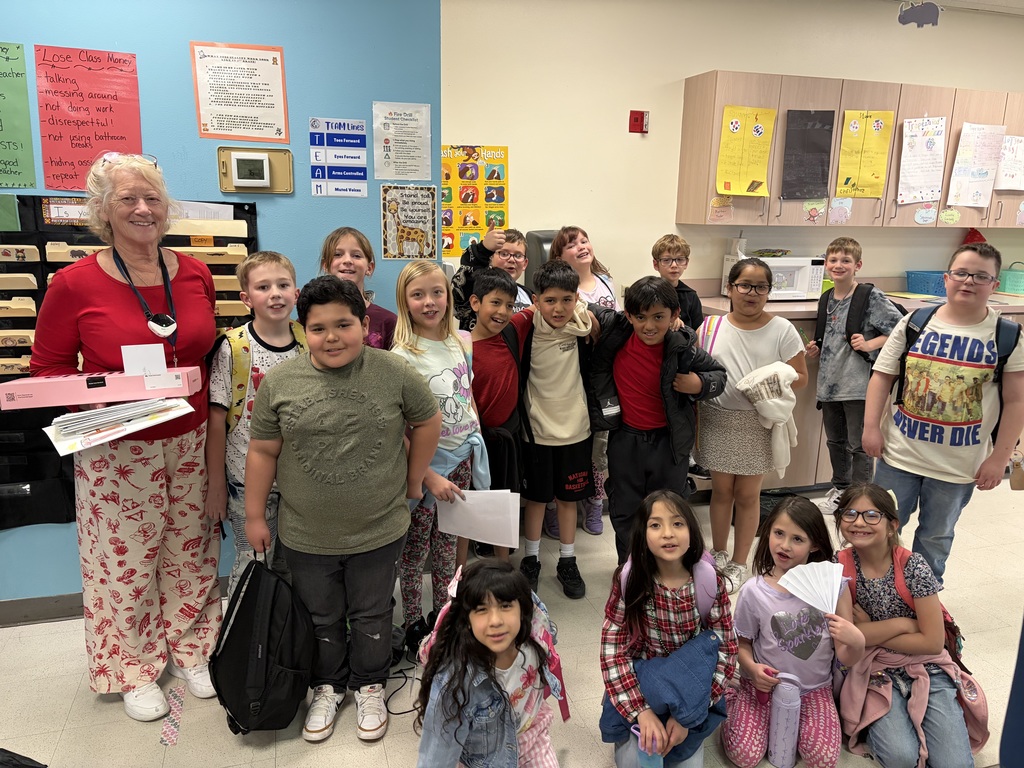 Thank you cards and treats for our long term sub