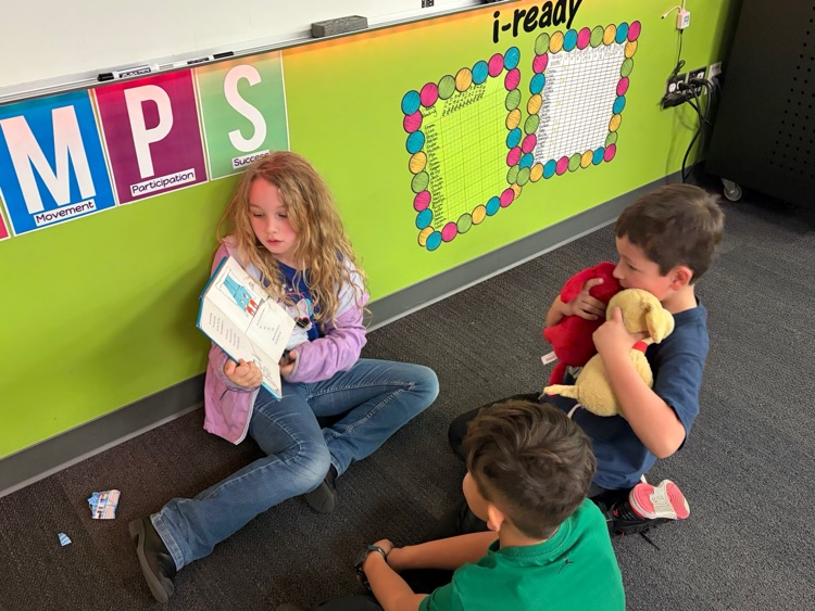 children reading together