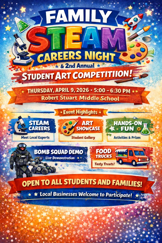 a brightly colored poster with colored fonts 