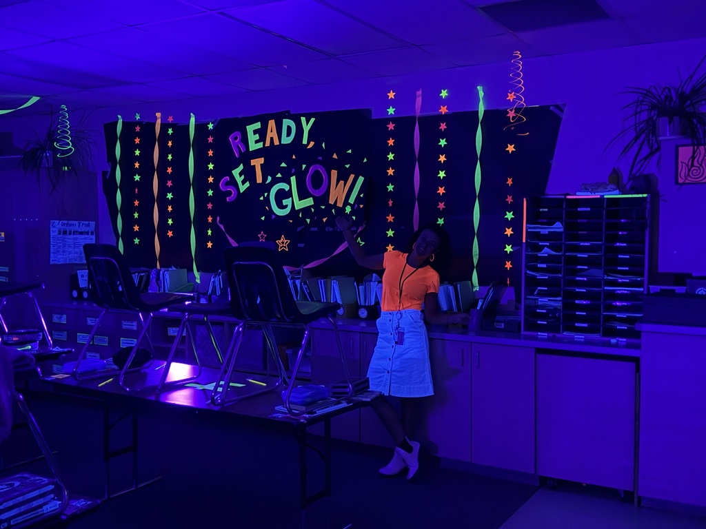 Ms. Cameron glowing before ISAT Day