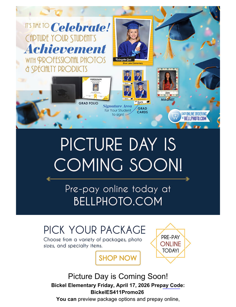 Kindergarten graduation photo flyer: Text in the comments
