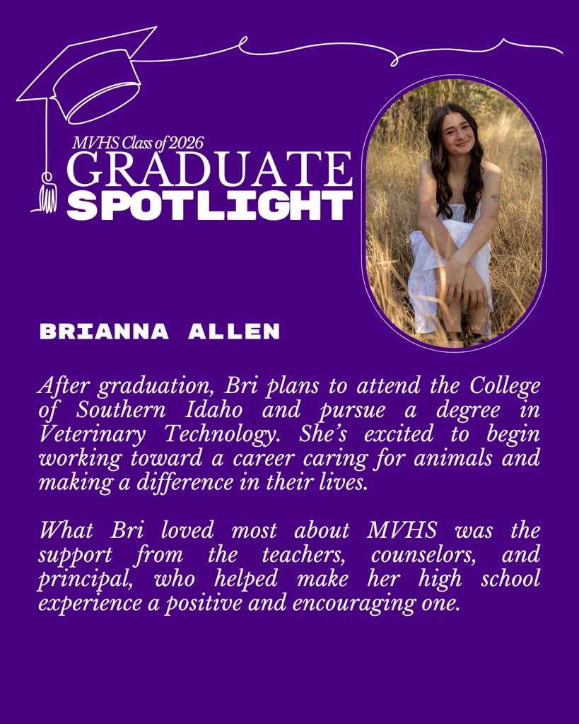 Graduate Spotlight featuring MVHS Senior Brianna Allen