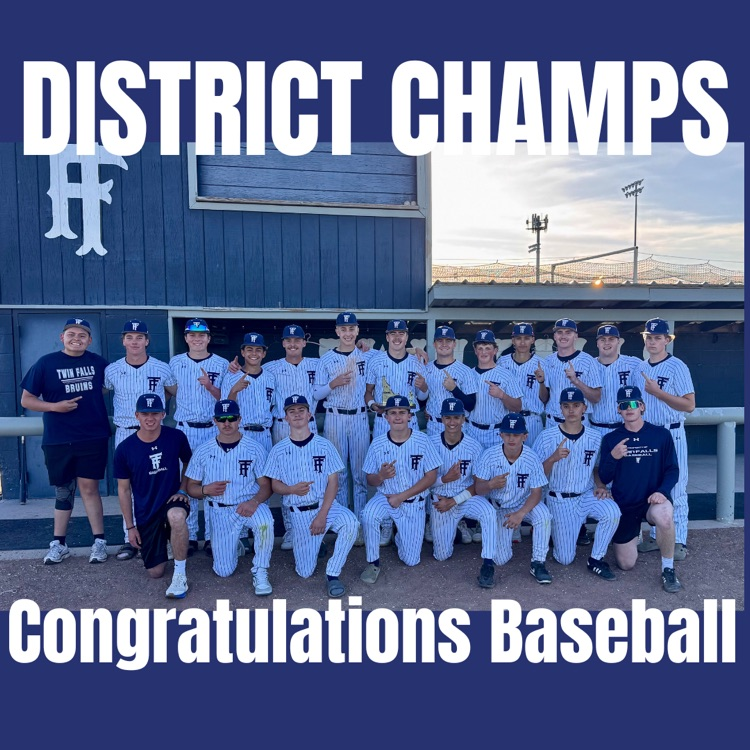 baseball team stands in front of their dugout with their trophy, smiles on their faces, and #1 fingers