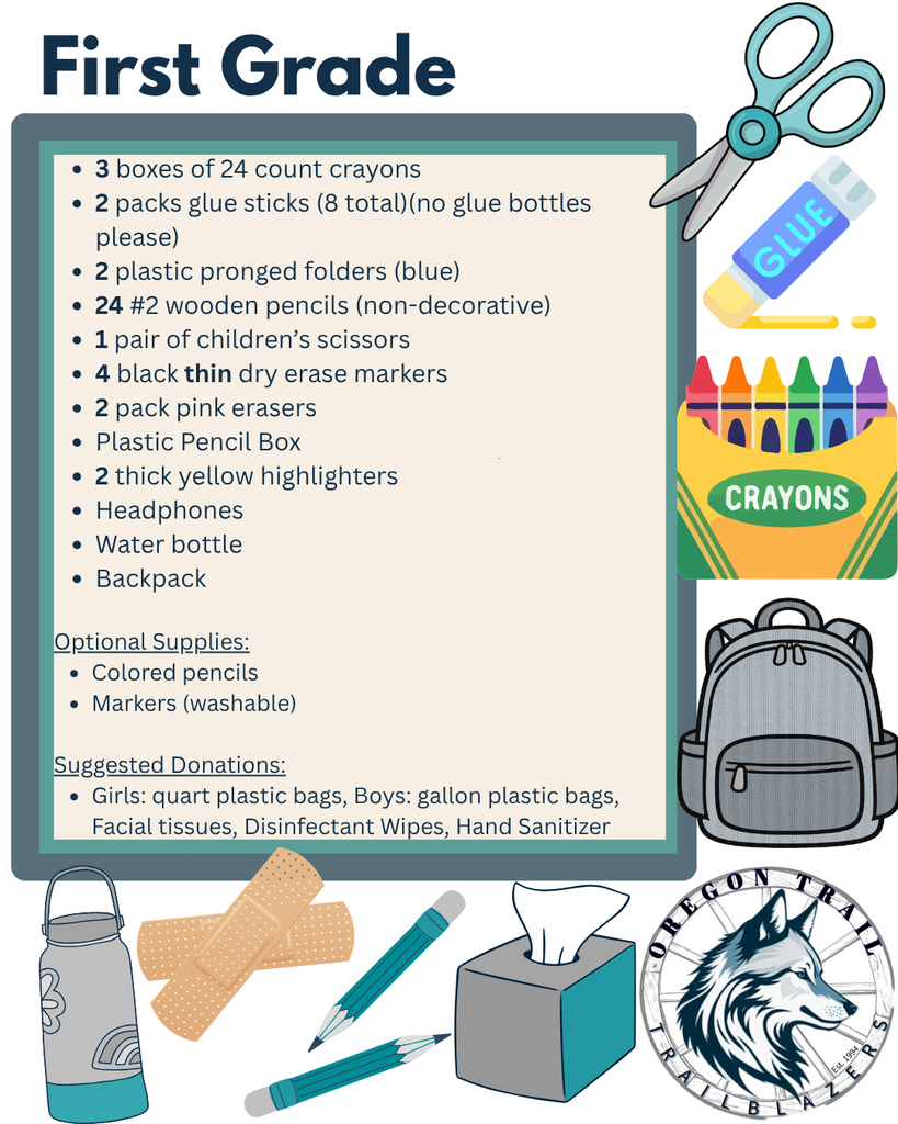 First Grade Supply List