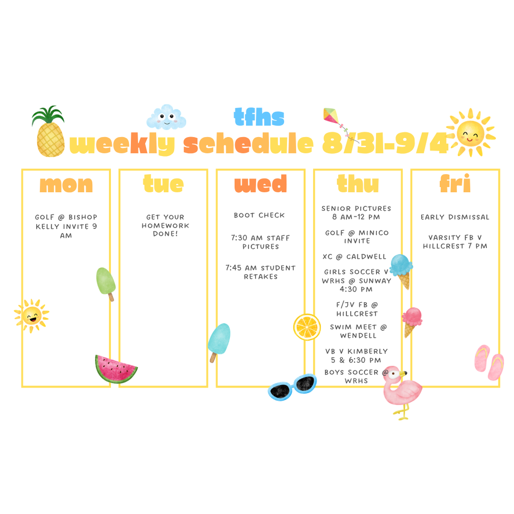 tfhs weekly schedule