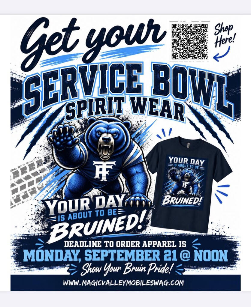 Get your Service Bowl Spirit Wear.