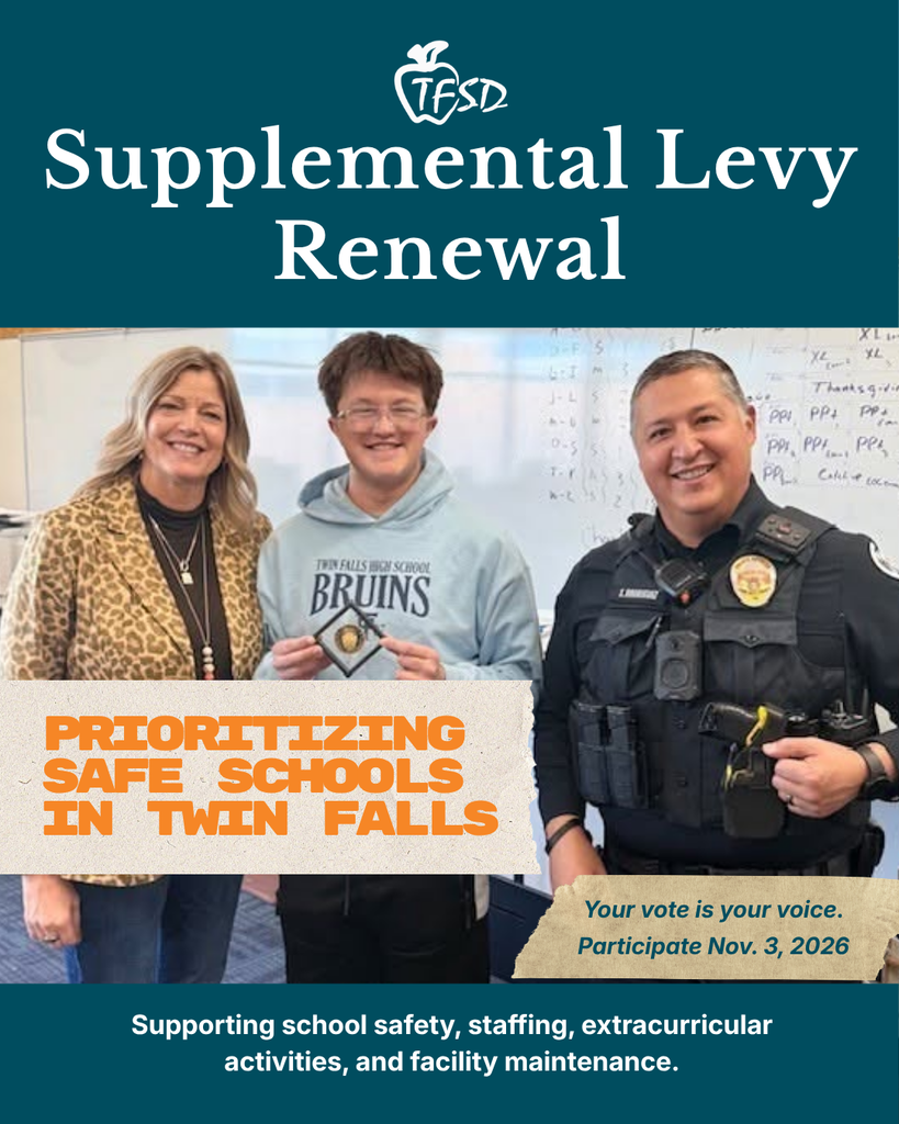 A flyer with blue background shows three individuals. A woman on the left, a man in the middle, and a police officer on the right.