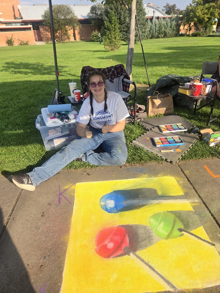 Elizabeth working on her art