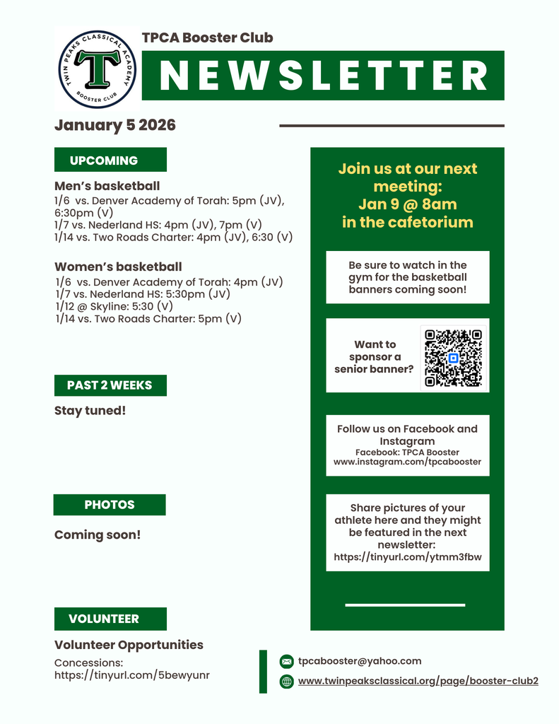 Booster Club Newsletter