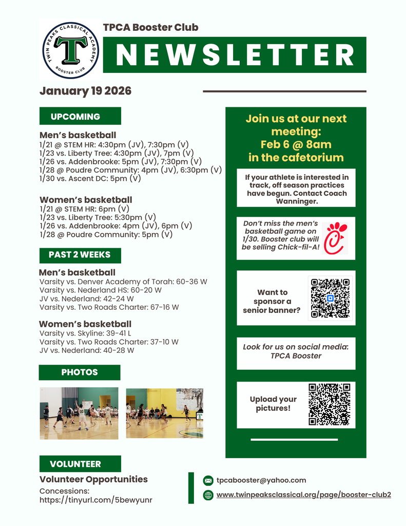 Booster Club Newsletter
