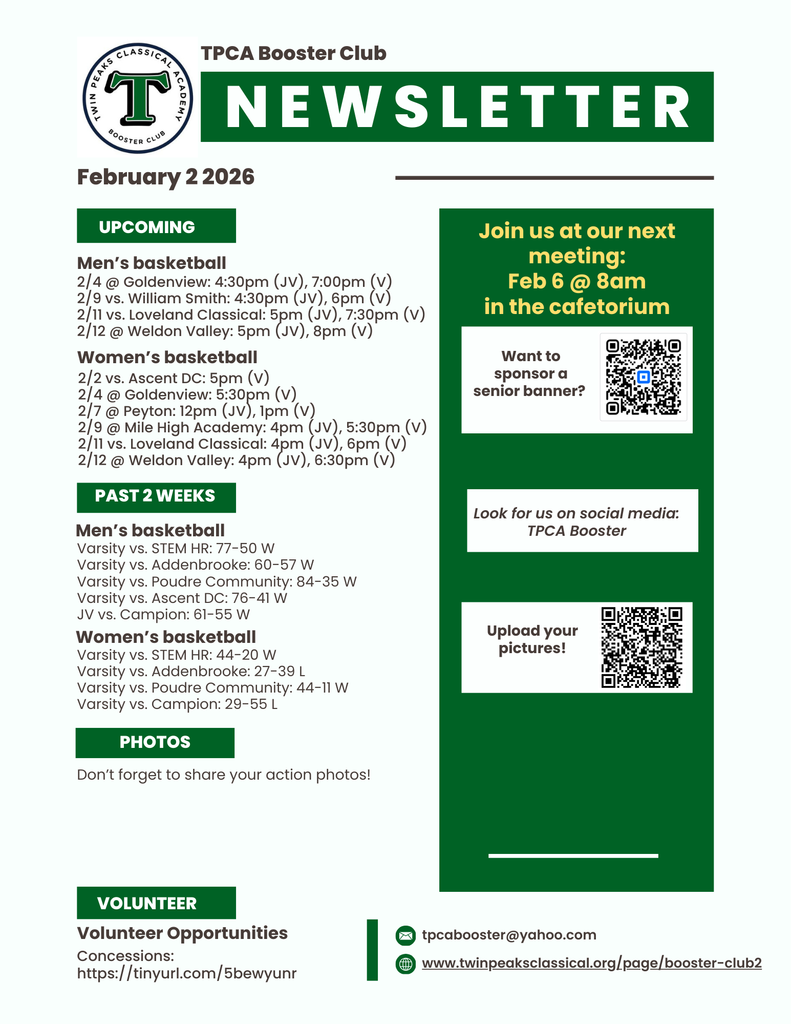 Booster Club Newsletter