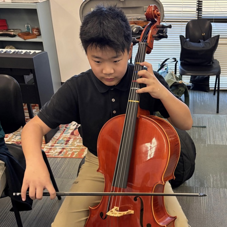 student playing cello